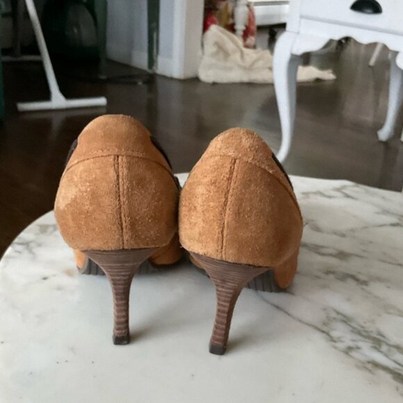 Brown and tan Nine West heels NWOB 6.5 - Picture 4 of 5